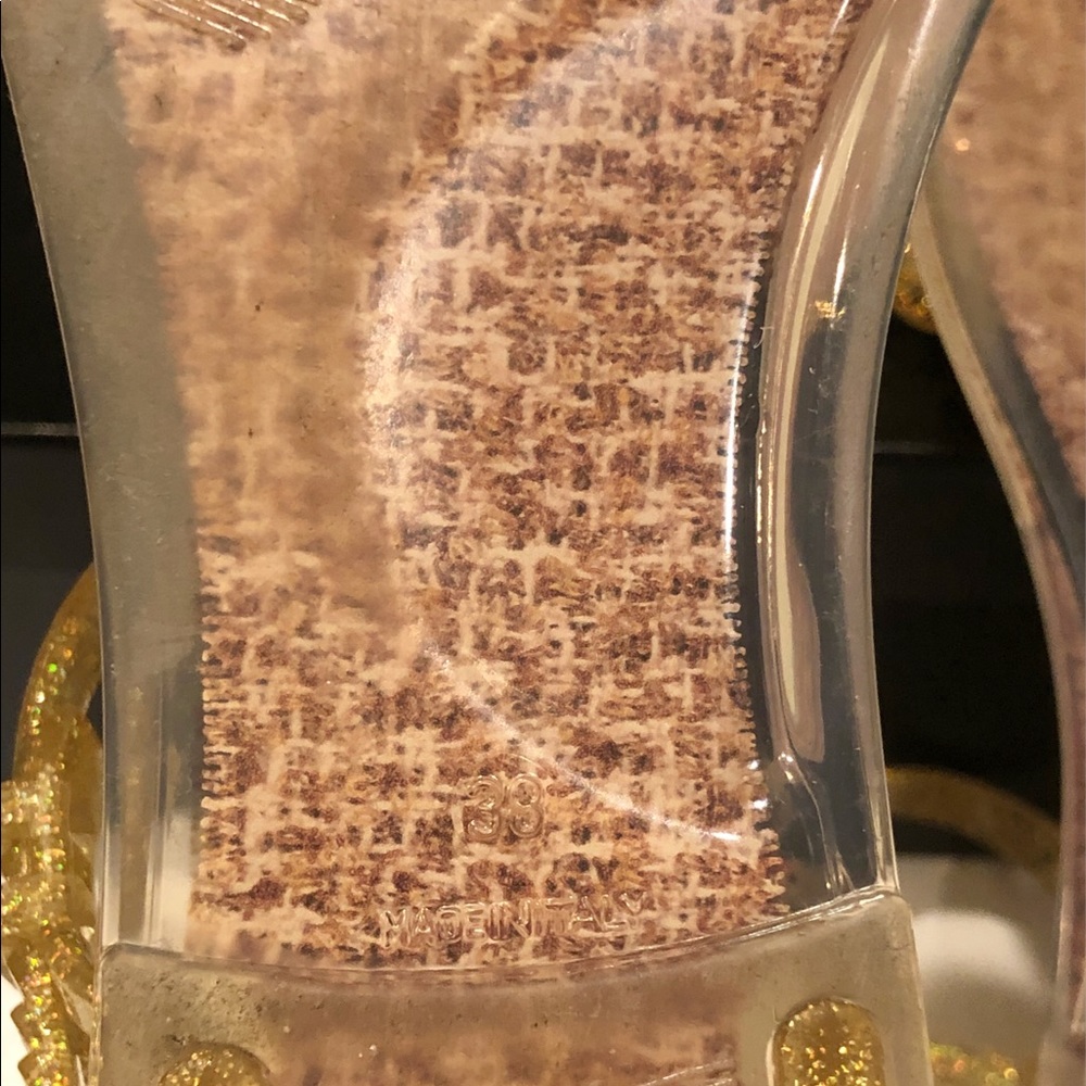CHANEL CAMELLIA CC LOGO JELLY SANDALS - Picture 5 of 7